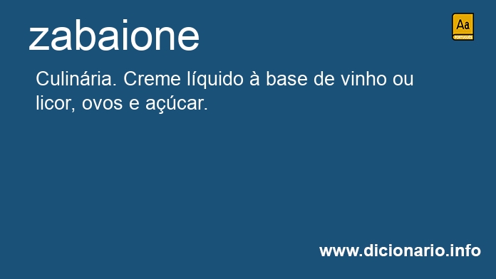 Significado de zabaione