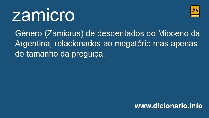 Significado de zamicro