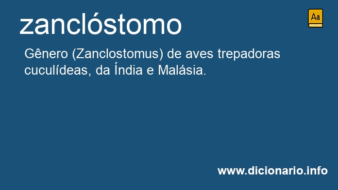 Significado de zanclstomo