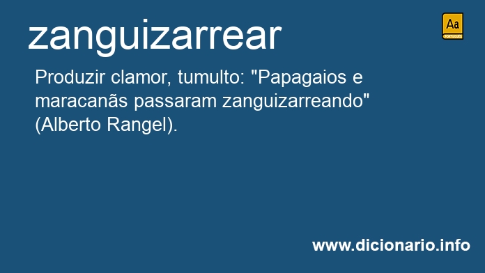 Significado de zanguizarrearo