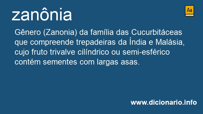 Significado de zannia