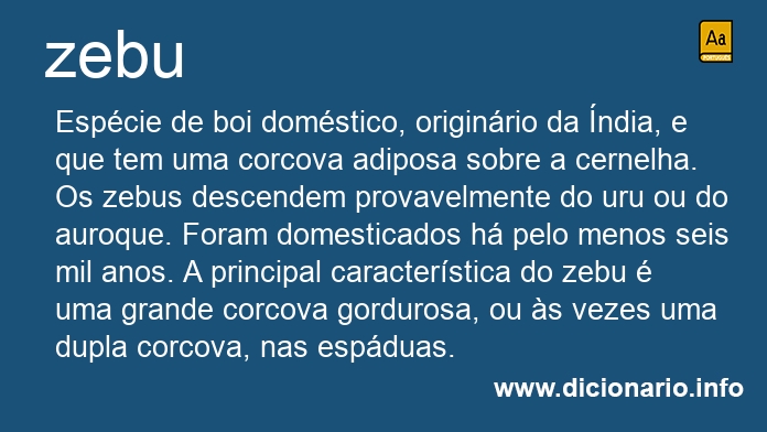 Significado de zebus