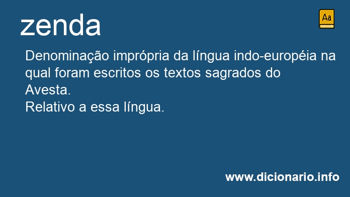 Significado de zenda