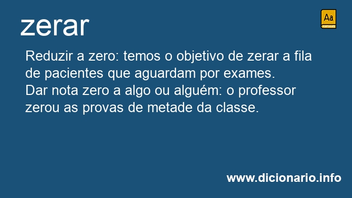 Significado de zerars