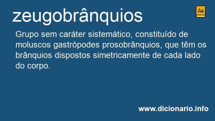 Significado de zeugobrnquios