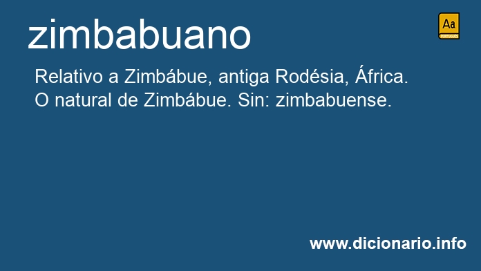 Significado de zimbabuano