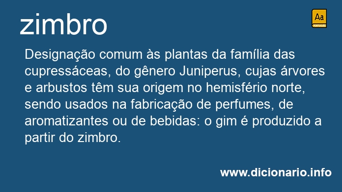 Significado de zimbro