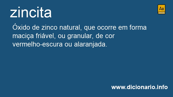 Significado de zincita