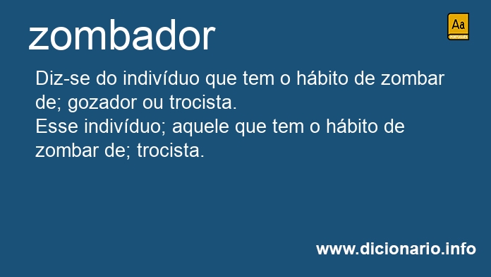 Significado de zombador