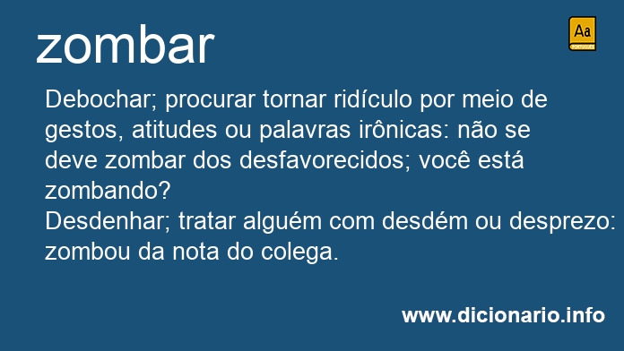 Significado de zombar