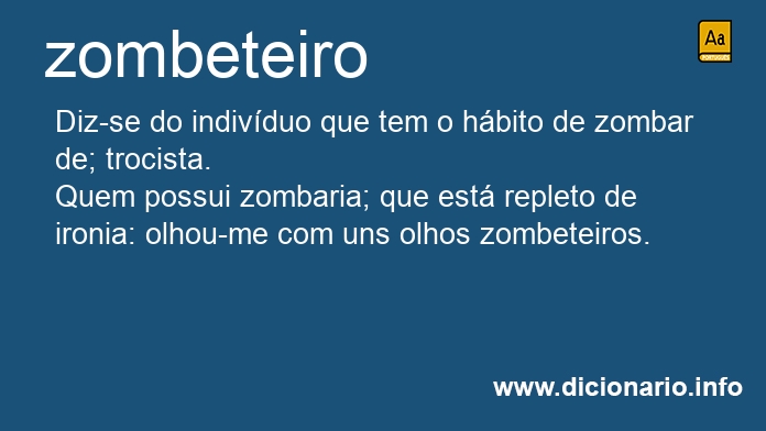 Significado de zombeteira