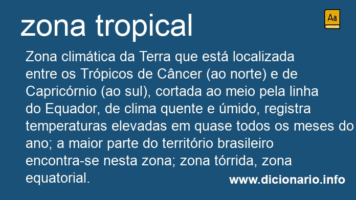 Significado de zonas tropicais