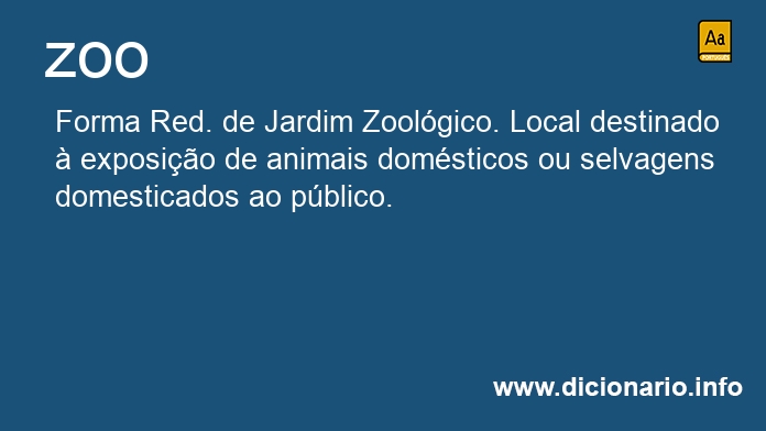 Significado de zoo