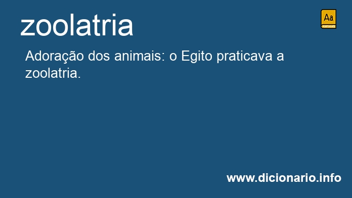 Significado de zoolatria