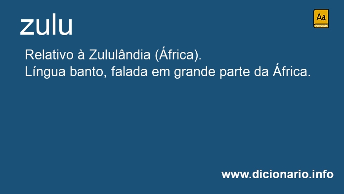 Significado de zulu